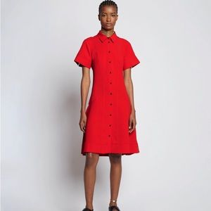 Proenza Schouler White Label Red Short Sleeve Dress